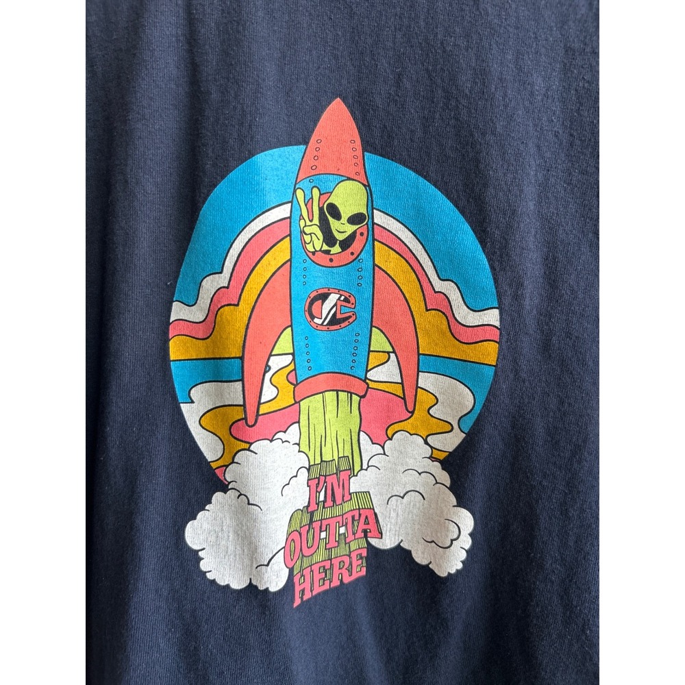 Champion Navy Blue Alien Graphic Short Sleeve T Shirt Mens Small - Picture 2 of 10